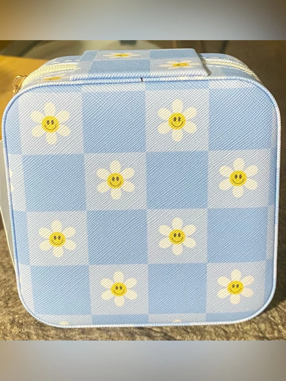 Summer Checker Pattern Jewelry Storage Case - Picture 1 of 8